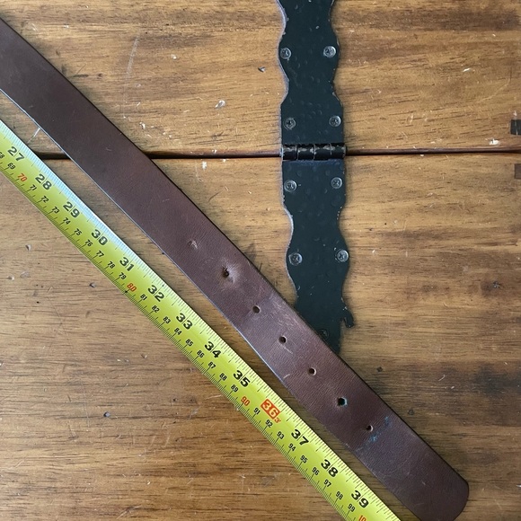 1980 USA Olympics Bergamot Brass Works Vintage Belt Buckle Brown Leather Belt - Picture 5 of 6